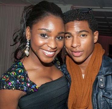 Hamilton with her ex-boyfriend Arin Ray